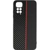 Tel Protect CARBON dėklas skirtas Xiaomi Redmi Note 11 Pro/Note 11 Pro 5G juodos spalvos with red stripe