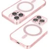 Tel Protect Glitter Magsafe dėklas skirtas Samsung Galaxy S26 rožinės spalvos clear