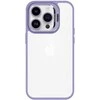 Tel Protect Kickstand dėklas + apsauginis stiklas kamerai (lens) skirtas Apple iPhone 13 Pro Max light violetinės spalvos
