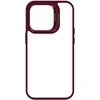 Tel Protect Kickstand dėklas + apsauginis stiklas kamerai (lens) skirtas Apple iPhone 14 Pro Max burgundy