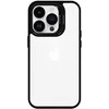 Tel Protect Kickstand dėklas + apsauginis stiklas kamerai (lens) skirtas Apple iPhone 15 Plus juodos spalvos