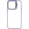 Tel Protect Kickstand dėklas + apsauginis stiklas kamerai (lens) skirtas Apple iPhone 15 Pro Max light violetinės spalvos