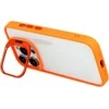 Tel Protect Kickstand dėklas + apsauginis stiklas kamerai (lens) skirtas Apple iPhone 15 Plus oranžinės spalvos