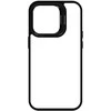 Tel Protect Kickstand dėklas + apsauginis stiklas kamerai (lens) skirtas Apple iPhone 15 Plus juodos spalvos