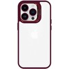 Tel Protect Kickstand case + camera glass (lens) skirtas Apple iPhone 15 Pro burgundy