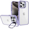 Tel Protect Kickstand dėklas + apsauginis stiklas kamerai (lens) skirtas Apple iPhone 13 Pro light violetinės spalvos