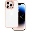 Tel Protect Kickstand dėklas + apsauginis stiklas kamerai (lens) skirtas Apple iPhone 11 Pro Max light rožinės spalvos
