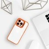 Tel Protect Kickstand dėklas + apsauginis stiklas kamerai (lens) skirtas Apple iPhone 15 Plus oranžinės spalvos