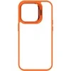 Tel Protect Kickstand dėklas + apsauginis stiklas kamerai (lens) skirtas Apple iPhone 14 Pro Max oranžinės spalvos