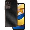 Tel Protect Leather Carbon dėklas skirtas Xiaomi Redmi Note 11 5G/Note 11S 5G/Poco M4 Pro 5G juodos spalvos