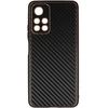 Tel Protect Leather Carbon dėklas skirtas Xiaomi Redmi Note 11 5G/Note 11S 5G/Poco M4 Pro 5G juodos spalvos