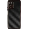 Tel Protect Leather Carbon dėklas skirtas Xiaomi Redmi Note 11 5G/Note 11S 5G/Poco M4 Pro 5G juodos spalvos