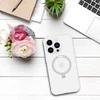 Tel Protect Magical Magsafe Stand dėklas skirtas Apple iPhone 15 Plus sidabro spalvos