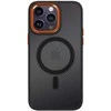 Tel Protect Magnetic Carbon dėklas skirtas Apple iPhone 15 Plus juodas-oranžinis
