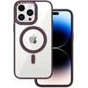 Tel Protect Magnetic Clear dėklas skirtas Apple iPhone 15 Plus vyšnių spalvos