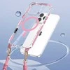 Tel Protect Strap Clear dėklas skirtas Apple iPhone 17 Pro Max rožinės spalvos