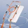 Tel Protect Strap Clear dėklas skirtas Apple iPhone 17 Air oranžinės spalvos