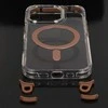 Tel Protect Strap Clear dėklas skirtas Apple iPhone 17 Pro Max aukso spalvos