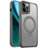 Telforceone Etteri Matt Mag Ring Apple iPhone 12 / 12 Pro 6,1" dėklas telefonui pilkos spalvos