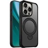 Telforceone Etteri Matt Mag Ring Apple iPhone 15 Pro 6,1" dėklas telefonui juodos spalvos