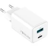 Telforceone Forever TC-08-45AC GaN PD QC charger 1x USB-C 1x USB 45W baltos spalvos