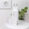 Maxlife MXTC-08-65ACC PD QC įkroviklis 2x USB-C 1x USB 65W baltos spalvos