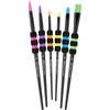 Teptukų rinkinys Faber-Castell soft touch juodi, 6 vnt./pak. (Nr. 2, 4, 6, 8, 10, 12)