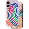 TFO DIY gyvatės odos imitacijos dėklas, skirtas iPhone 16 6,1" rožinis
