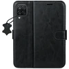 TFO Išmanusis „Luxe“ odinis dėklas, skirtas Samsung Galaxy A12 / M12, juodas