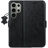 TFO Išmanusis „Luxe“ odinis dėklas, skirtas Samsung Galaxy S26 Ultra, juodas