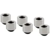 Thermal Grizzly DeltaMate Extender Fitting – MF14, Gloss nickel, 6er-Pack