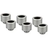Thermal Grizzly DeltaMate Fitting, Brass, G1/4” Thread – Nickel, HT14, Pack of 6