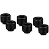 Thermal Grizzly DeltaMate Fitting, Brass, G1/4” Thread – Juodas, HT14, Pack of 6