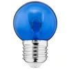 THORGEON Lemputė LED E27, 230V, 1W, G45, 20lm, mėlyna, FILAMENT U, PC skaidri