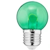 Thorgeon Lemputė LED E27, 230V, 1W, G45, 20lm, žalia, FILAMENT U, PC skaidri