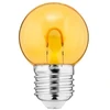 THORGEON Lemputė LED E27, 230V, 1W, G45, 20lm, geltona, FILAMENT U, PC skaidri