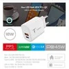 Tinklo įkroviklis 45W USB + USB-C T-PHOX GLORY baltos spalvos