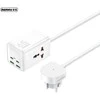 Tinklo įkroviklis 65W 1.5m 2x USB + 2x USB-C Remax GAN Power Strip RP-U157 baltos spalvos