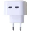Tinklo įkroviklis PD 35W 2x USB-C Maxximus Thunder baltos spalvos