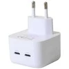 Tinklo įkroviklis PD 35W 2x USB-C Maxximus Thunder baltos spalvos