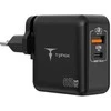 SIENINIS ĮKROVIKLIS T-PHOX MEGA T-PP09 GAN PD 65W USB/USB-C Juodas