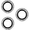 Toptel Topt Apsauginis stiklas HARD DIAMOND skirtas kamerai (lešiui) Apple iPhone 16 Pro/16 Pro Max sidabrinis (3 vnt)