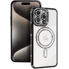 Dėklas Oem Bling Magsafe Case for Iphone 15 juodas
