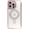 Dėklas Oem Bling Magsafe Case for Iphone 15 pink