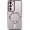 Bling Magsafe dėklas skirtas Samsung Galaxy S25 FE pink