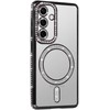 Bling Magsafe dėklas skirtas Samsung Galaxy S25 FE juodos spalvos