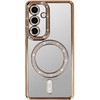 Dėklas Bling Magsafe Case for Samsung Galaxy S25 auksinis