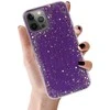 Topt Brilliant skaidrus dėklas skirtas Apple iPhone 12 Pro Max violetinės spalvos