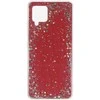 Topt Brilliant skaidrus dėklas skirtas Samsung Galaxy A42 5G raudonos spalvos