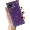 Topt Brilliant skaidrus dėklas skirtas Samsung Galaxy A42 5G violetinės spalvos